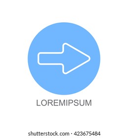 Web line icon. Arrow right