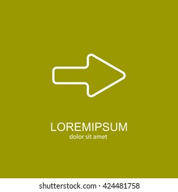 Web line icon. Arrow right
