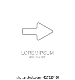 Web line icon. Arrow right