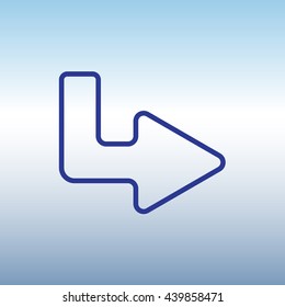 Web line icon. Arrow up - right