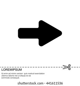 Web line icon. Arrow right