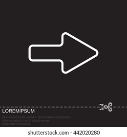 Web line icon. Arrow right