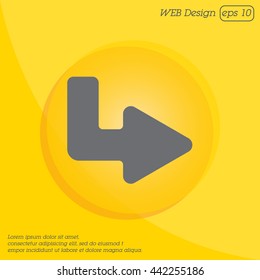Web line icon. Arrow up - right