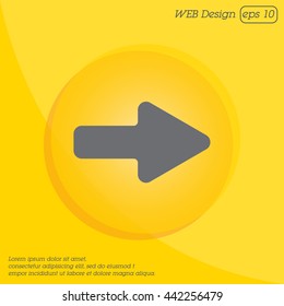 Web line icon. Arrow right
