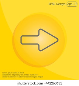 Web line icon. Arrow right