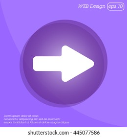 Web line icon. Arrow right