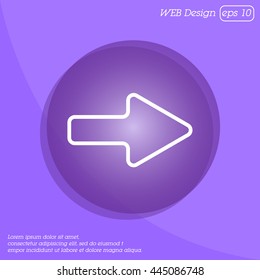 Web line icon. Arrow right