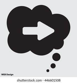 Web line icon. Arrow right
