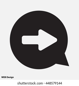 Web line icon. Arrow right