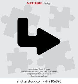 Web line icon. Arrow up - right