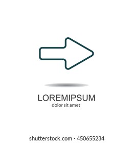 Web line icon. Arrow right