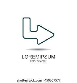 Web line icon. Arrow up - right