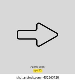 Web line icon. Arrow right