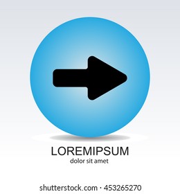 Web line icon. Arrow right