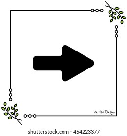 Web line icon. Arrow right