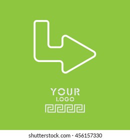 Web line icon. Arrow up - right