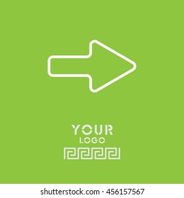 Web line icon. Arrow right