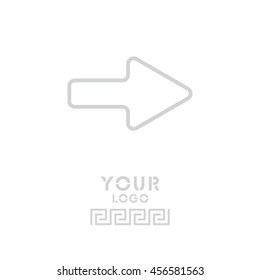 Web line icon. Arrow right