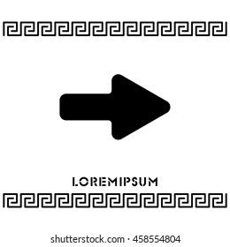 Web line icon. Arrow right