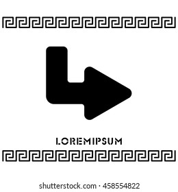 Web line icon. Arrow up - right