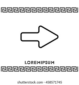Web line icon. Arrow right