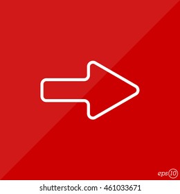Web line icon. Arrow right