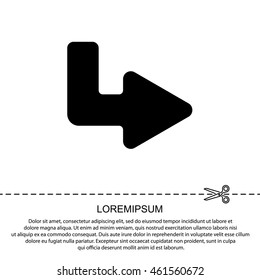 Web line icon. Arrow up - right