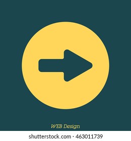 Web line icon. Arrow right