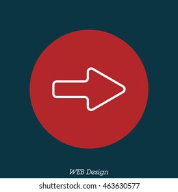 Web line icon. Arrow right