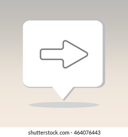 Web line icon. Arrow right