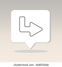 Web line icon. Arrow up - right