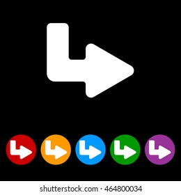 Web line icon. Arrow up - right