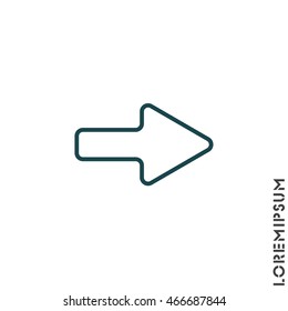 Web line icon. Arrow right