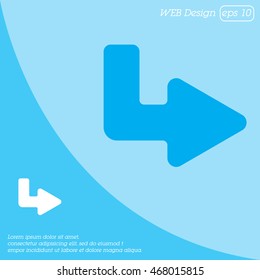Web line icon. Arrow up - right