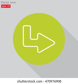 Web line icon. Arrow up - right