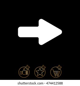 Web line icon. Arrow right