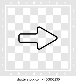 Web line icon. Arrow right