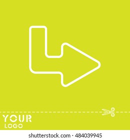 Web line icon. Arrow up - right