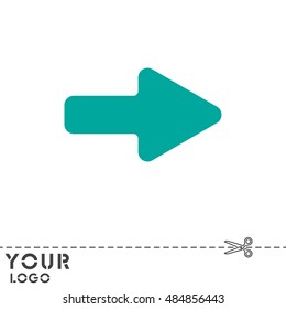 Web line icon. Arrow right