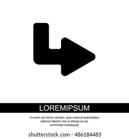 Web line icon. Arrow up - right