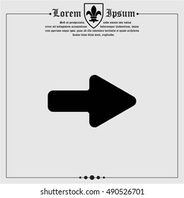 Web line icon. Arrow right