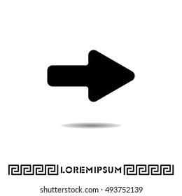 Web line icon. Arrow right
