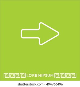 Web line icon. Arrow right