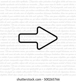 Web line icon. Arrow right