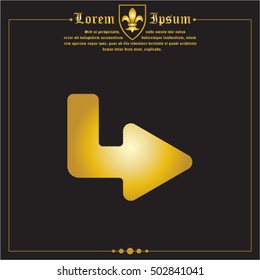 Web line icon. Arrow up - right