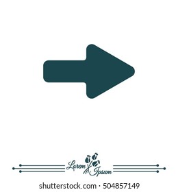 Web line icon. Arrow right