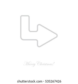 Web line icon. Arrow up - right