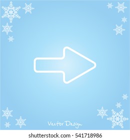 Web line icon. Arrow right