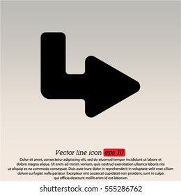 Web line icon. Arrow up - right