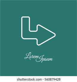 Web line icon. Arrow up - right